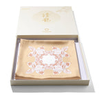 Two-Tone Interwoven Pattern Mulberry Silk Square Scarf for Women