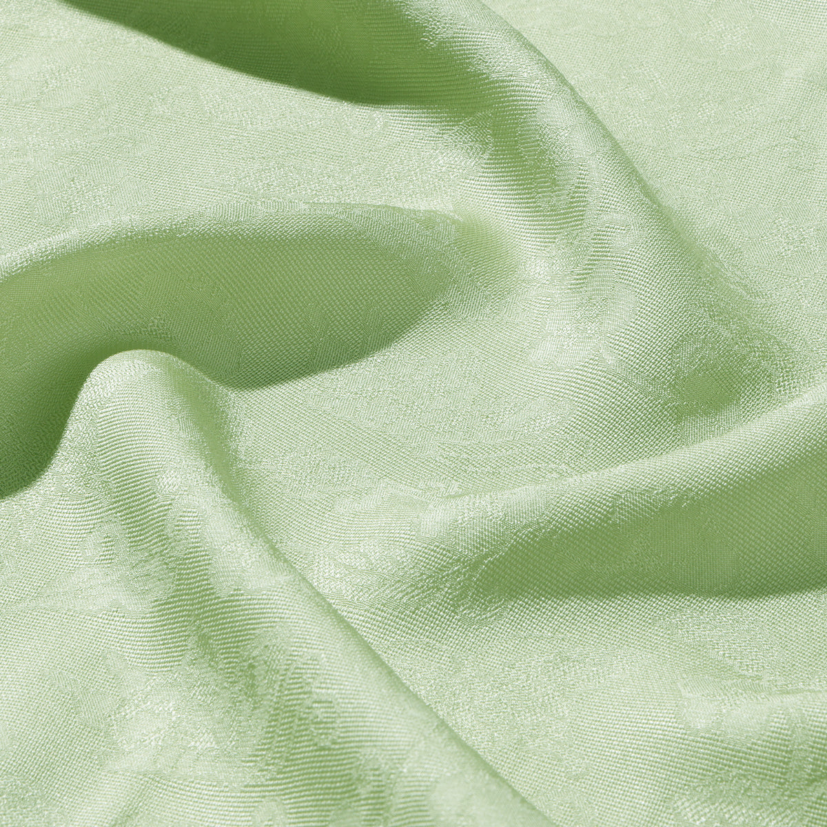 Luo Silk Babydoll Top - Flowers, Mist and Sleeping Butterflies (Green)