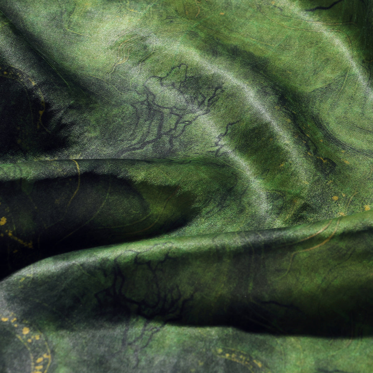 Green Base Loong Pattern Shorts