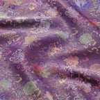 Purple Gold Song Brocade Vest - Ancient Coins & the Three Abundances