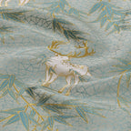 Deer and Bamboo in Harmony (Blue Gold Weaving) Vest