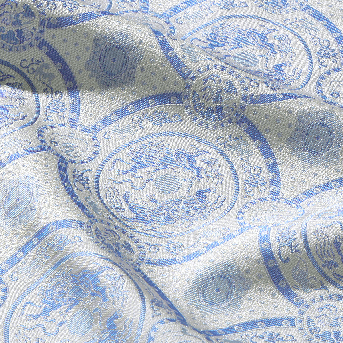 Straight-Front Waistcoat in Double Lions and Brocade Ball Motif