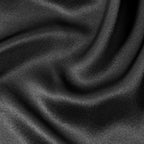 Black Silk Heavy Satin Short-Sleeve Top