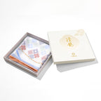 (Orange edged) Blessings Through Knot-Tying Silk Head Scarf/ Neck Scarf/ Hair Scarf