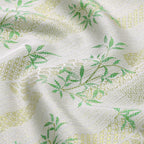 Front-Opening Song Brocade Silk Vest - Wind and Polygonatum Odoratum (Green)