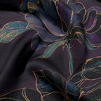 Dark Purple Peony Xiangyunsha Cheongsam