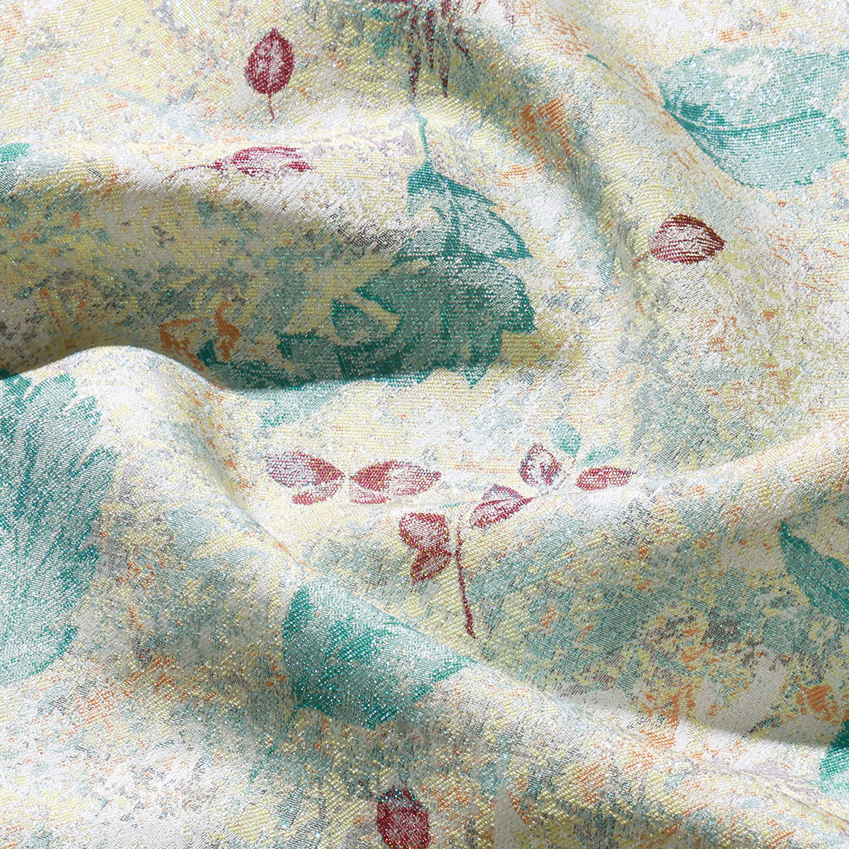 Iridescent Liuli Song Brocade Side-Fastening Vest - Crimson Clouds & Delicate Shadows