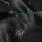 Long Xiangyunsha Silk Vest - Azure Peaks & Crane Whispers