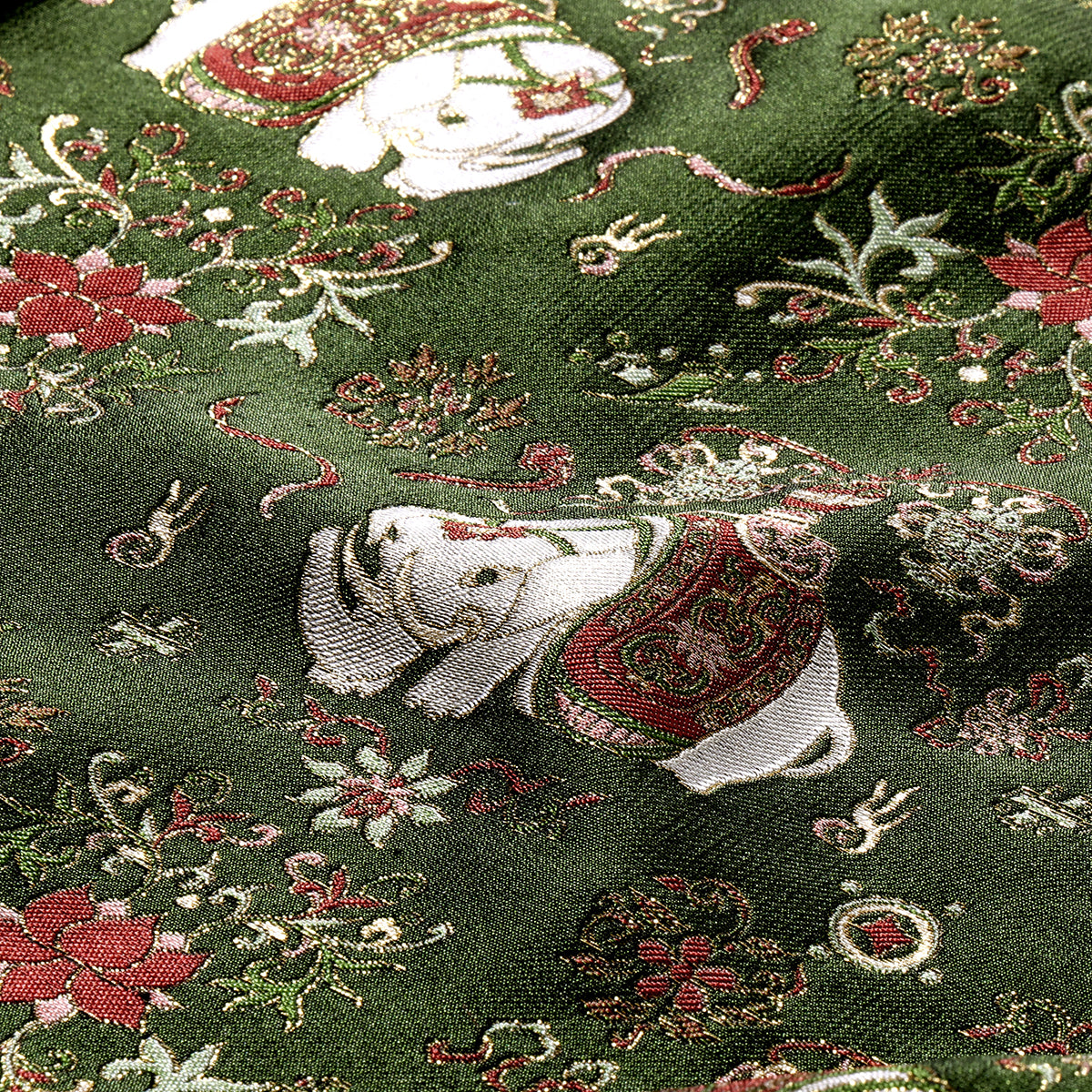 Song Brocade Vest - Elephant of Peace (Green)