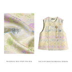Jade-Inlaid Gold Song Brocade Vest - Ancient Coins & the Three Abundances