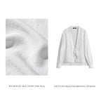 White Salt-Shrunk Textured Silk Top