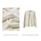 Double Silk Crepe Blouse - Misty Ripples