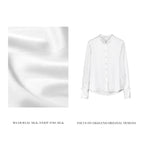 White Heavy Satin Blouse