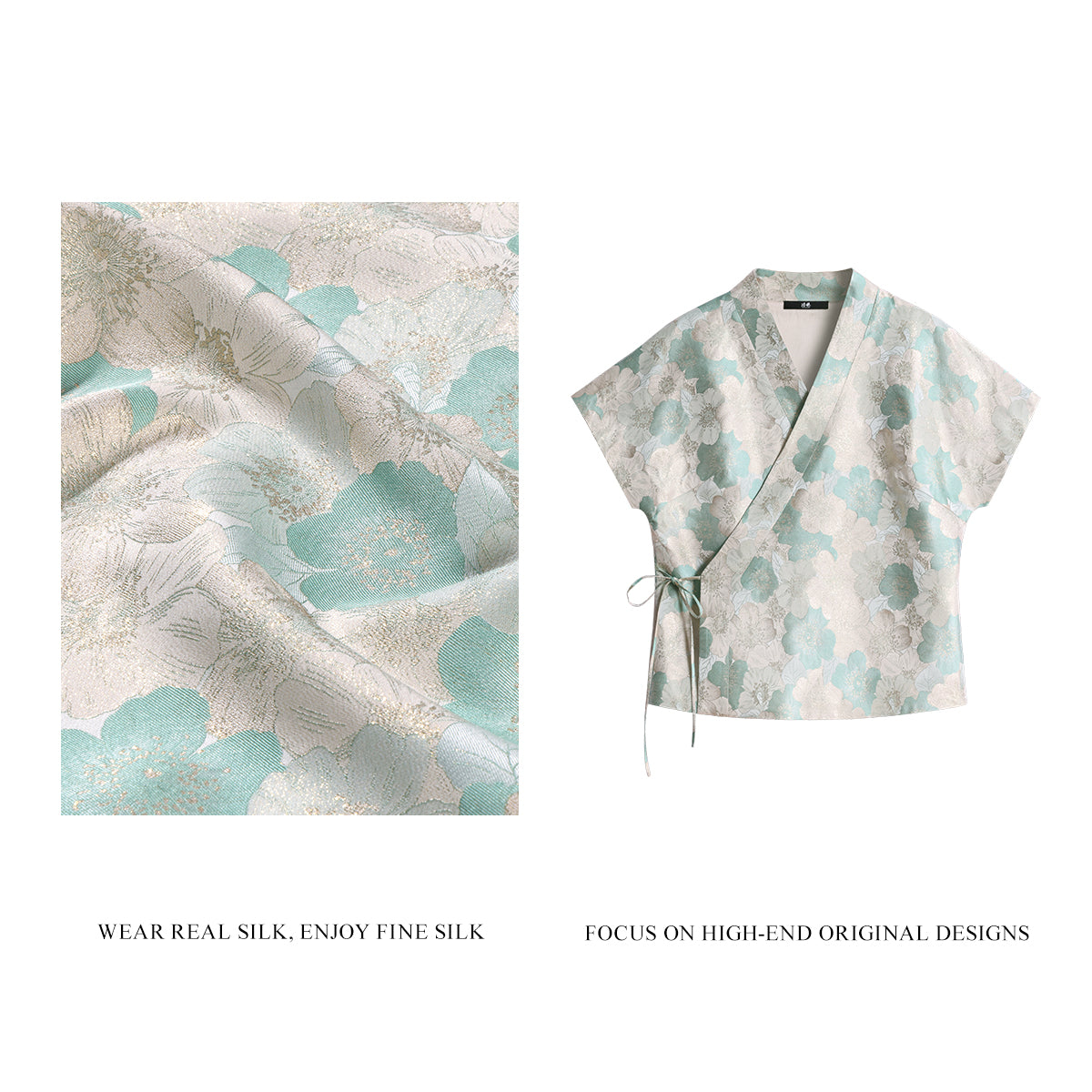 Song Brocade Cross-Collar Vest - Jade Elegance (Green)