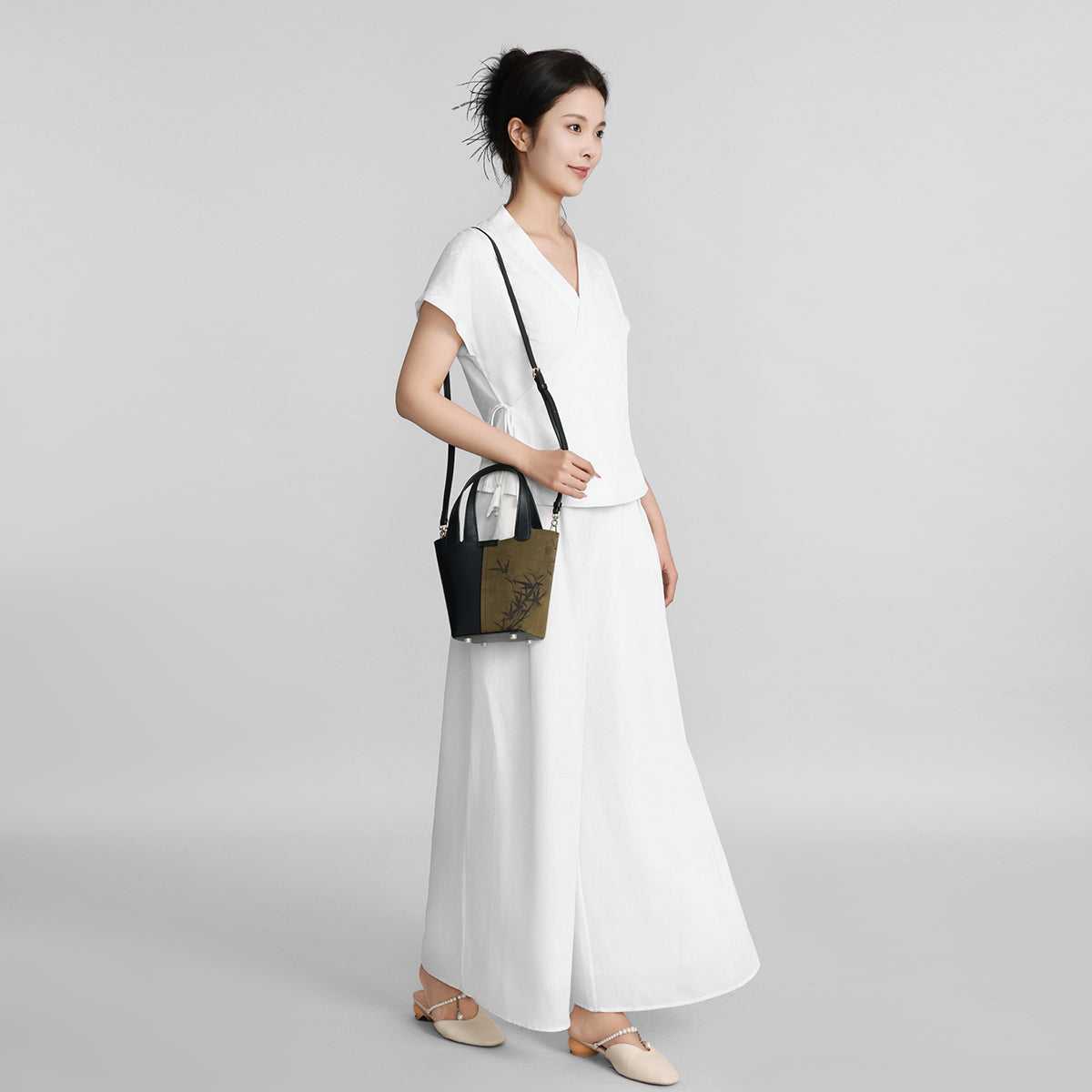 Xiangyunsha Handbag - Bamboo Leaves