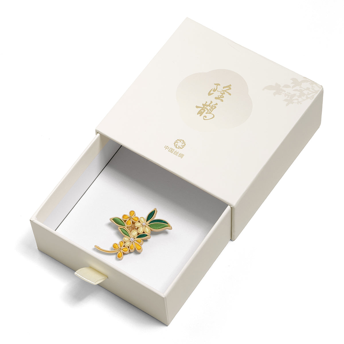 Lingering Fragrance of Golden Stamens Flower-shaped Brooch
