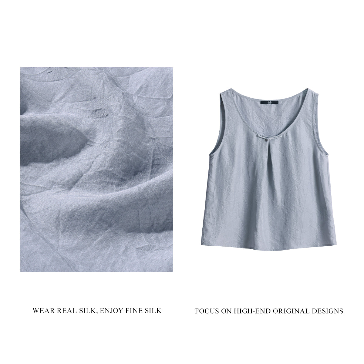 Salt-shrunk Textured Gray Vest