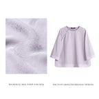 Light Purple Luo Silk (Gauze) Top - Circular "Xi" (Happiness) Pattern