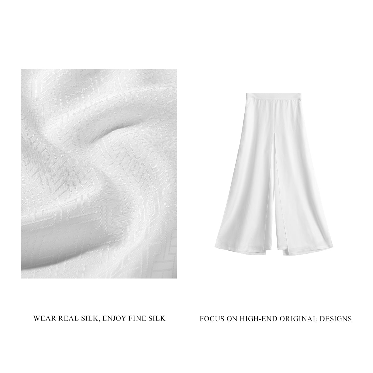 Gong-Pattern Woven Plain Luo Song-Style Trousers