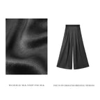 Original Color Plain Crepe Satin Xiangyunsha Wide-leg Trousers