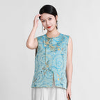 Song Brocade Vest - Pisces (Blue)