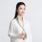 Fragrance of the Blue Magnolia Mulberry Square Silk Scarf for Women
