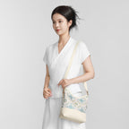 Song Brocade Handbag - Autumn Waters & Homeward Geese (Apricot)