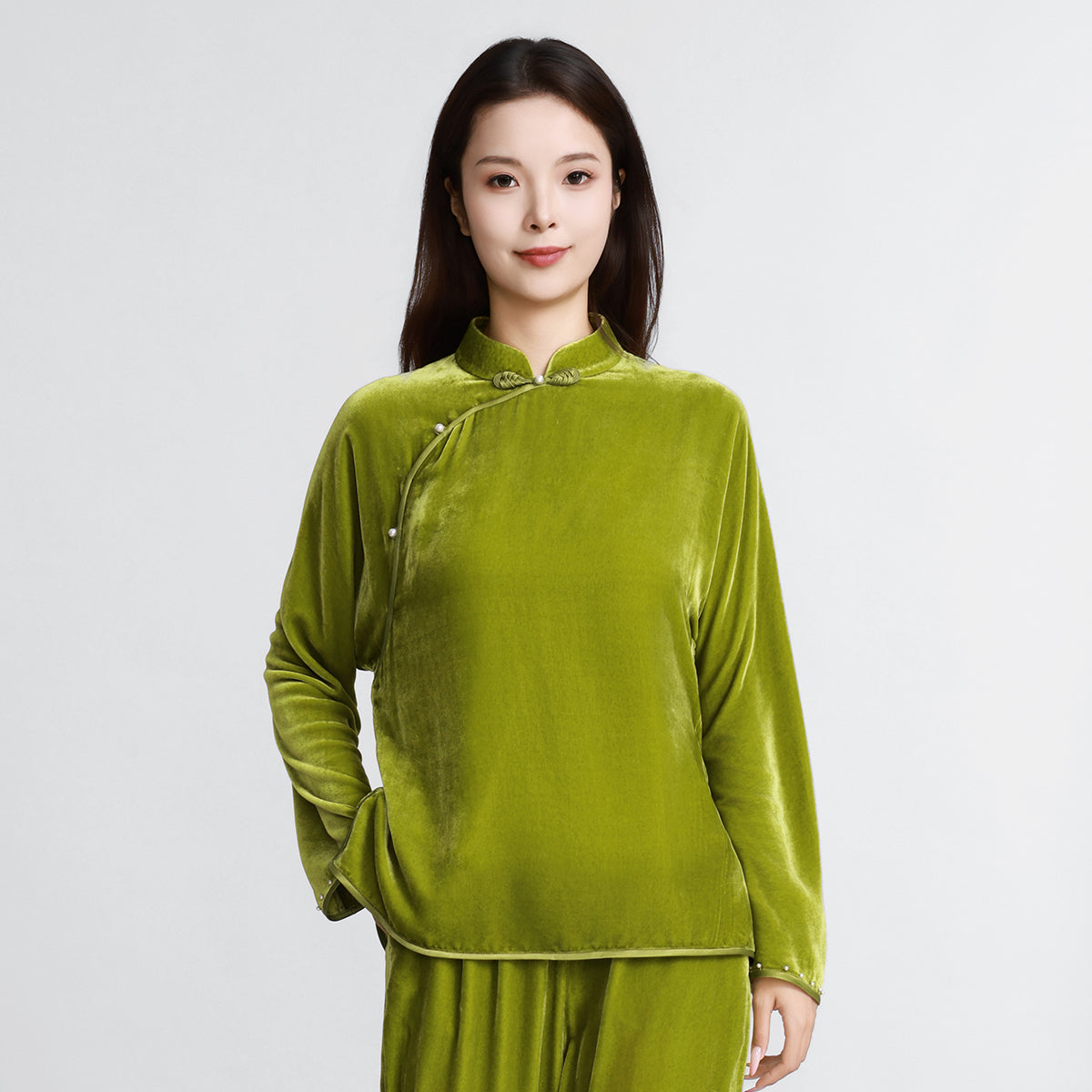 Light Green Velvet Top