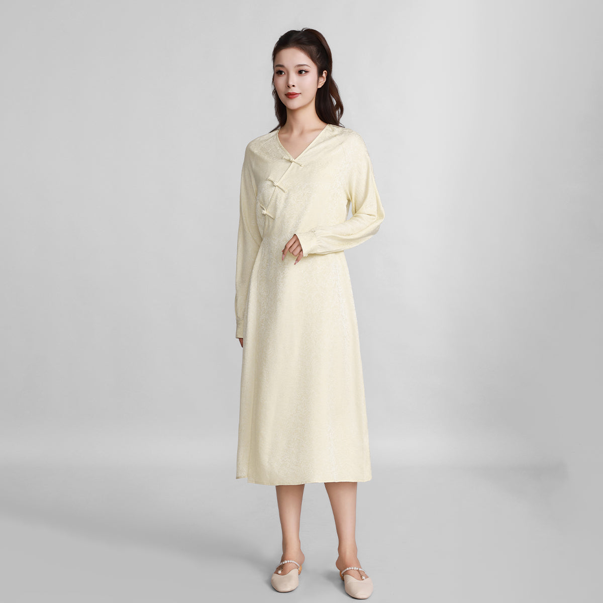 Nantian Pattern Silk Zhengjuan Dress