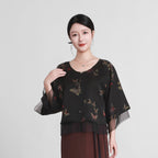 Colorful Butterflies Flutter Top
