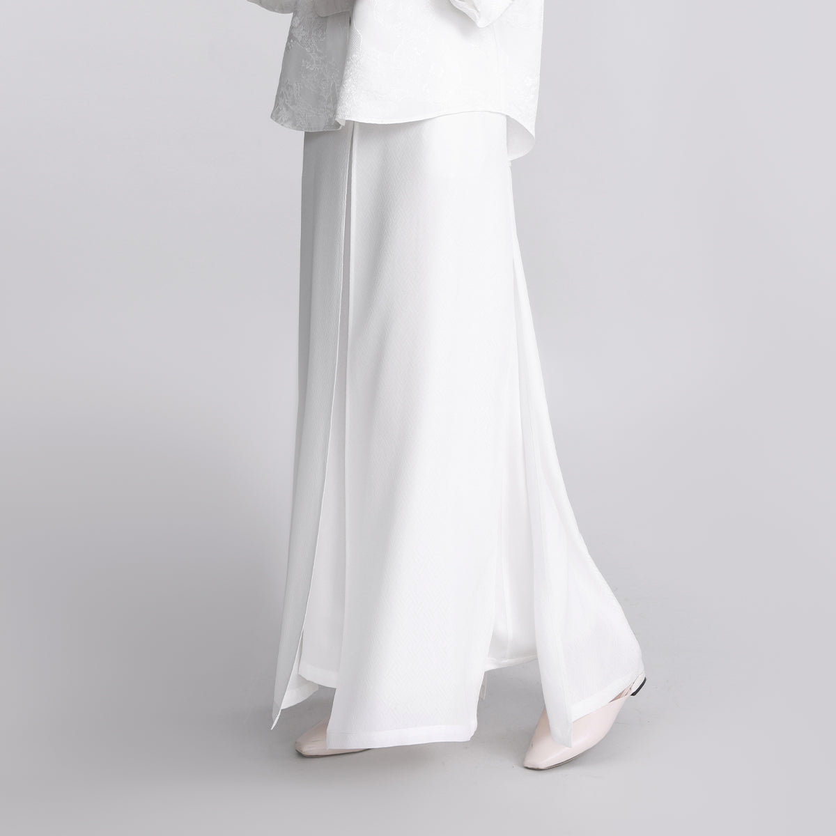 Gong-Pattern Woven Plain Luo Song-Style Trousers