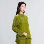 Light Green Velvet Top