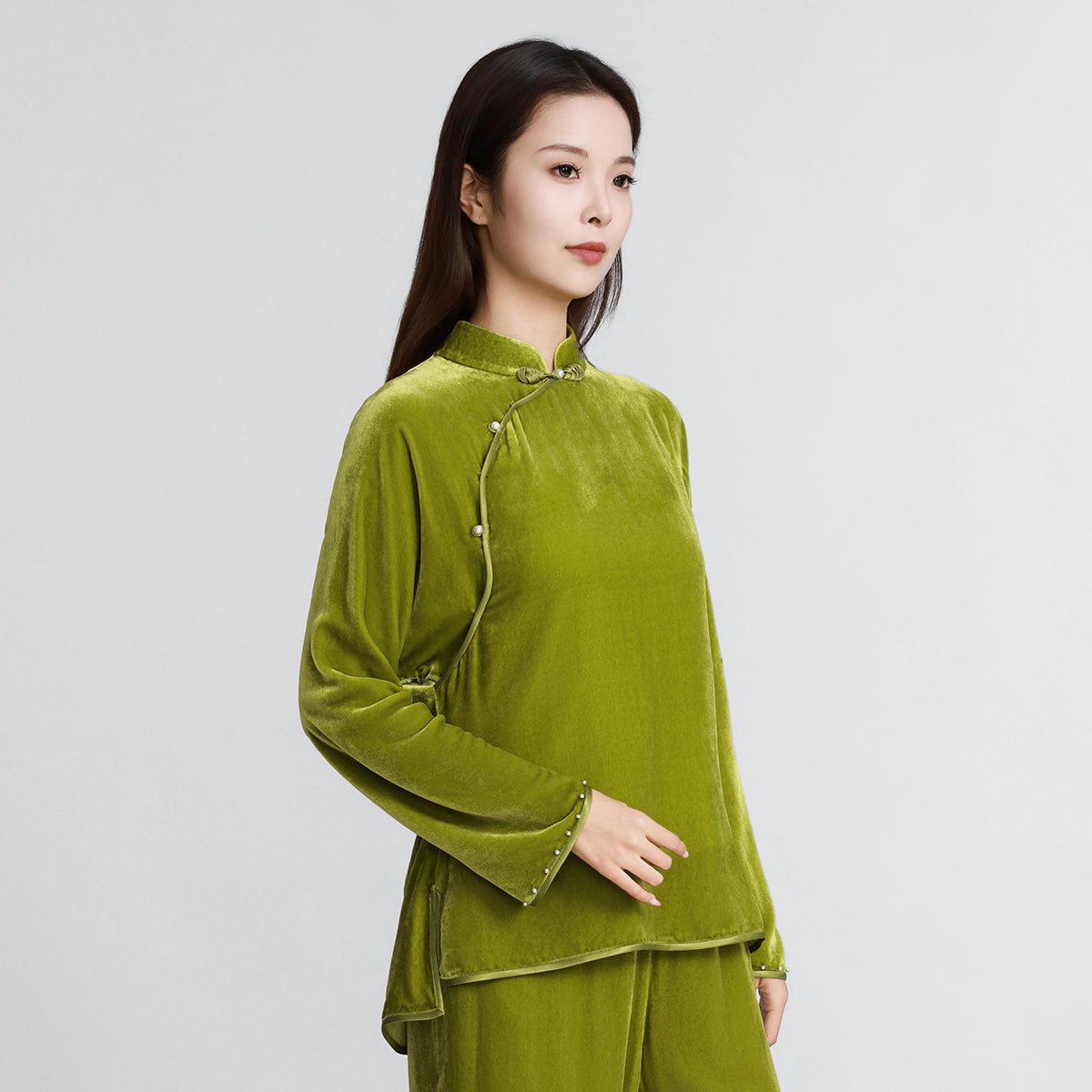 Light Green Velvet Top