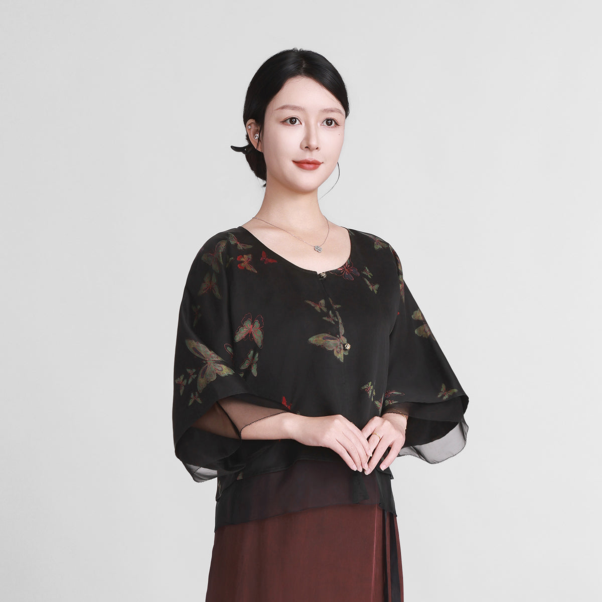 Colorful Butterflies Flutter Top