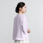 Light Purple Luo Silk (Gauze) Top - Circular "Xi" (Happiness) Pattern