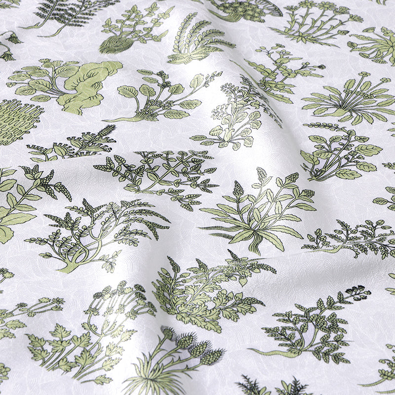 Striped Plant-Inspired Square Mulberry Silk Scarf/ Head Scarf/ Hair Scarf