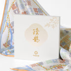 (Orange edged) Blessings Through Knot-Tying Silk Head Scarf/ Neck Scarf/ Hair Scarf