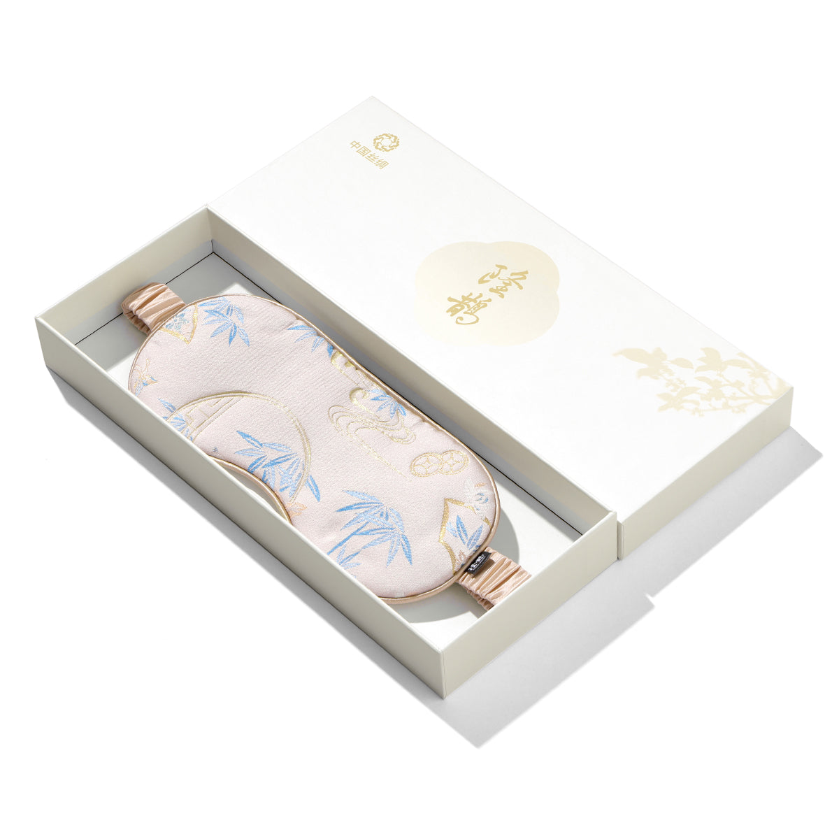 Panda Hugging Bamboos （Blue Bamboo Leaves）Eye Mask